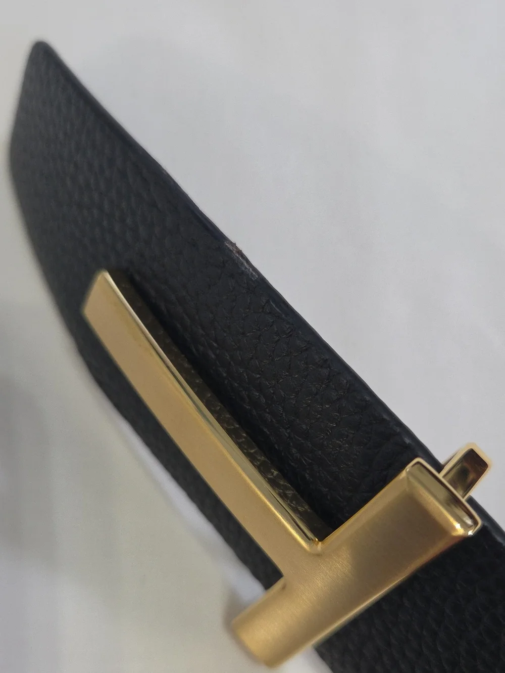 Tom Ford Reversible Brown Black Leather Belt Gold Buckle